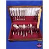 Image 1 : "Community Plate" Stainless Silverware in Chest (39pcs) (4"H x 17"W x 11-1/2"D) (SEE PICS!)