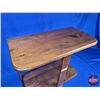 Image 2 : Art Deco Side Wall Hugger Table (22"H x 22"W x 11-1/2"D) (SEE PICS!)