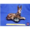 Image 1 : Chalkware German Shepherd Ashtray (12"H x 17"W x 9"D) (Note: Some surface wear) (SEE PICS!)