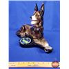 Image 2 : Chalkware German Shepherd Ashtray (12"H x 17"W x 9"D) (Note: Some surface wear) (SEE PICS!)