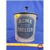 Image 2 : ACME the 5 minute Ice cream FREEZER (9"H  to top of pail x 8-1/2"Dia) (SEE PICS!)