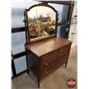 Image 2 : NYPENN Furniture Company (Warren, Penna.) : Dresser with swivel Mirror ~ 4 Drawers (on Castors) (71"