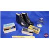 Image 1 : Collector Combo: Vintage Canada Post Issued Rubber Boots (Size 9 Men) & Numbering Machine Stamps (2)