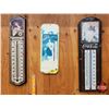 Image 1 : Collector Combo: Thermometers (3) Coca-Cola (c.1980's) (Largest 23"H x 7"W) (SEE PICS!)