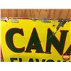 Image 2 : Single Side Tin Sign : Embossed "CANADA DRY FLAVOUR BEVERAGES 15 Cents" (19-1/2"H x 28"W) (SEE PICS!