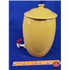 Image 3 : Vintage Yellow Ceramic Crock "Limonade" "LEMONADE" Crock Spigot / Tap Dispenser (c. 1960's) (13"H) (