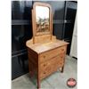 Image 3 : Three Drawer Dresser w/Swivel Mirror (61-1/2"H x 32"W x 16"D) (SEE PICS!)