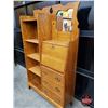 Image 3 : Oak Secretary Combo : Book Shelf (63-1/4"H x 39"W x 12"D) (SEE PICS!)