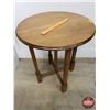 Image 1 : Round Wood Table (29"H x 24"Dia) (SEE PICS!)