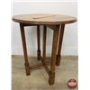 Image 2 : Round Wood Table (29"H x 24"Dia) (SEE PICS!)