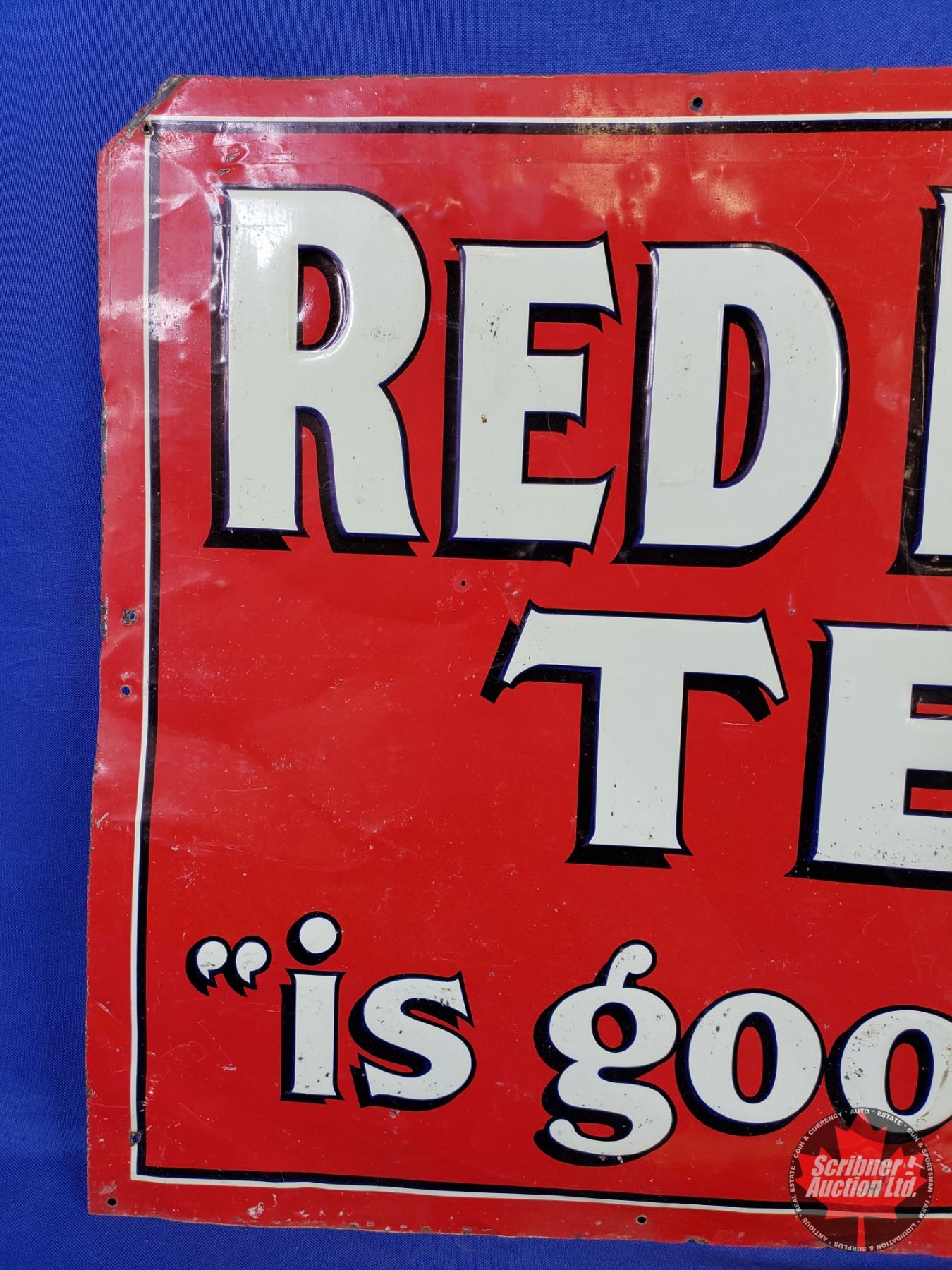 Single Side Tin Sign : Embossed