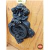 Image 3 : Large Cast Iron Door Knocker Cherub (Victorian Gothic) (10" x 7") (SEE PICS!)