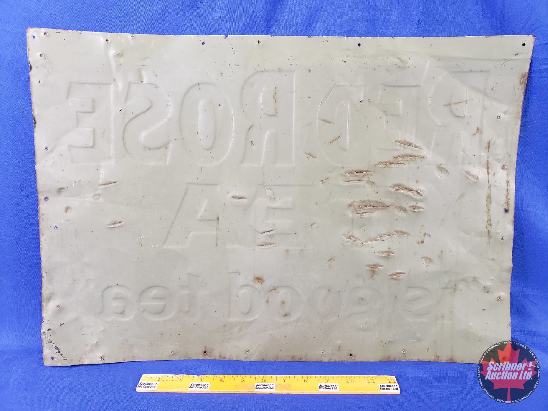 Single Side Tin Sign : Embossed