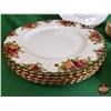 Image 2 : ROYAL ALBERT "Old Country Roses" China (19 pcs Total) Plates & Bread/Butter Plates :  ~ 6-1/2" Dia (