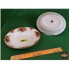 Image 1 : ROYAL ALBERT "Old Country Roses" China (2 pcs) Serving Bowls: (2"H x 9"W x 7-1/2"D) (SEE PICS!)