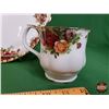 Image 3 : ROYAL ALBERT "Old Country Roses" China (3pcs Total) Cups & Platter:  ~ Coffee Cups (2) ~ Round Platt