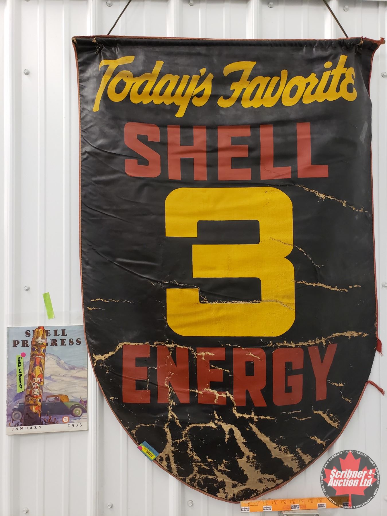 Very Rare Collector Combo: SHELL Double Sided Service Station Vertical ...