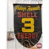 Image 1 : Very Rare Collector Combo: SHELL Double Sided Service Station Vertical DEALER Pump Banner (c.1930's)