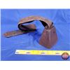 Image 3 : Cow Bell with Leather Strap Collar (5-1/4"H x 5"W x 3-1/2"D) (SEE PICS!)