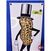 Image 3 : Mr. Peanut Collector Combo (3): Glass Jar; Tin; & Metal Sign (c.1993) (Sign Measures 15-1/2"H x 6-3/