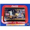 Image 1 : Coca-Cola Tray 1987 "Delicious Refreshing" (12-1/2"H x 17-1/4"W) (SEE PICS!)