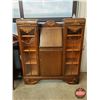 Image 1 : Incredible Secretary/China Combo (Double Pillar Curio Display) (47-1/2"H x 42"W x 12"D) (Note: Glass