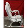 Image 2 : White Wicker/Ratan Furniture: Rocking Chair (43"H x 28"W x 32"D) (SEE PICS!)