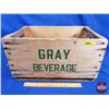 Image 1 : GRAY BEVERAGE Wood Crate (c.1976) (10-1/2"H x 11-1/2"W x 18"D) (SEE PICS!)