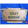 Image 3 : GRAY BEVERAGE Wood Crate (c.1976) (10-1/2"H x 11-1/2"W x 18"D) (SEE PICS!)