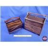 Image 1 : Knitting/Sewing Wood Boxes (2) (Largest Measures: 14"H x 12"W x 9"D) (SEE PICS!)