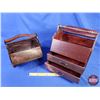 Image 2 : Knitting/Sewing Wood Boxes (2) (Largest Measures: 14"H x 12"W x 9"D) (SEE PICS!)
