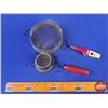 Image 3 : Vintage Kitchen Combo (Red Accents) : Sifter; Strainer; Beater; French Garnishing Cutter (SEE PICS!)