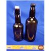 Image 2 : Horse Head Lamp & 2 Brown Bottles (Lamp 11"H) (SEE PICS!)