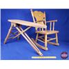 Image 1 : Vintage Combo: Kids Rocking Chair & Small Wooden Iron Board (SEE PICS!)