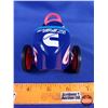 Image 5 : Crown Premiums Pedal Car Bank - Valvoline #6 Mark Martin with Stand, Flags & Helmet (Scale 1:6) (SEE