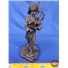 Image 2 : Heredities Bronze Statue of Bag Piper "Pipe Major" by Tom Mackie (c.1983) (11-3/4"H) (SEE PICS!)