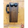 Image 1 : Antique Wood Box Telephone (21"H  x13-1/2"w X 7"D) (SEE PICS!)