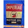 Image 1 : Imperial Motor Oil Two Gallons Tin (11"H x 8-1/2"W x 5-1/2"D) (SEE PICS!)