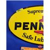 Image 2 : Double Side Oval Tin Sign "PENNZOIL" (11-1/4"H x 20-1/4"W) (SEE PICS!)