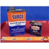 Image 1 : SURGE Vacuum Control Fluid Tin & Silvo Silver Polish Tin (Both Have Fluid) (Tallest: 6-1/2"H X 4"W x