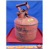 Image 1 : "SAFETY" Fuel Can (15"H x 9"Dia) (SEE PICS!)