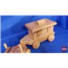 Image 7 : Custom Built Wood Train : Locomotive & 7 Cars (87"L Total) (SEE PICS!)