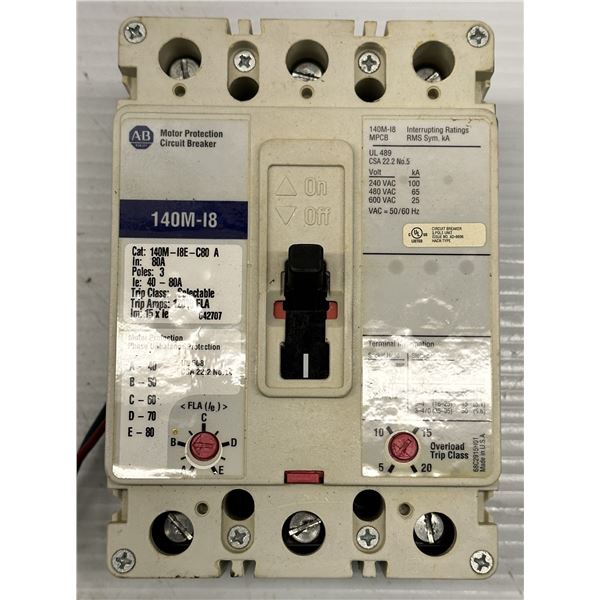 Allen Bradley #140M-I8E-C80 A Circuit Breaker