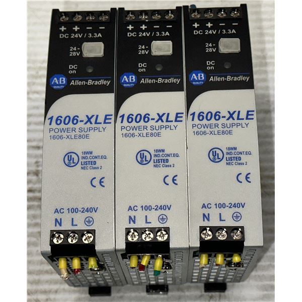 (3) Allen Bradley #1606-XLE80E Power Supplies