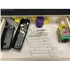 Image 8 : LARGE GROUP OF ASSORTED LAB SUPPLIES-5 CUPBOARDS & DRAWERS OF BEEKERS, TEST TUBES, SPECIMEN JARS,