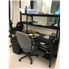 Image 2 : BLACK DESK,3 CHAIRS AND MISCELLANEOUS ITEMS