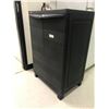 Image 1 : KETER BLACK PLASTIC SMALL STORAGE CABINET AND CONTENTS IF ANY