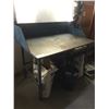 Image 1 : STEEL WORK TABLE - 1/4" THICK TOP APPROX. 4FT ACROSS X 2 1/2FT HIGH X 2 1/2FT WIDE