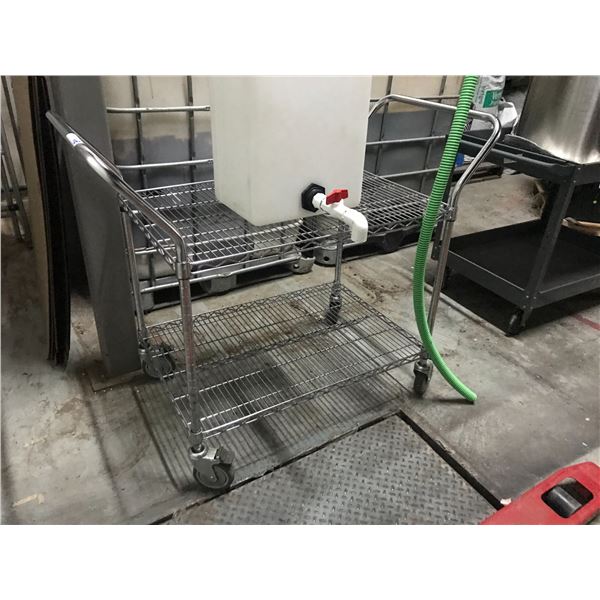 ULINE METAL 2 TIER ROLLING SHOP CART