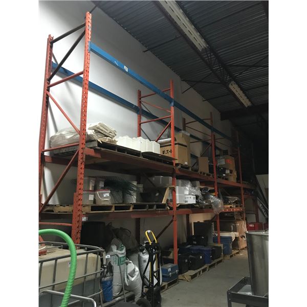 *F* 4 BAYS ORANGE PALLET RACKING-APPROX. 18FT H X 40FT W X 3 1/2FT D